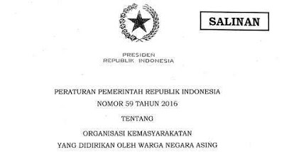 Warga Negara Asing (WNA) Sekarang Bisa Membentuk Ormas Di Indonesia,  Begini Isi PP Tentang Ormas Yang Didirikan WNA Di Indonesia