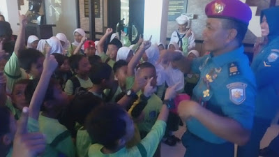 Lantamal IV Diserbu Ratusan Siswa SD Islam Al-Ashar 42 Kabupaten Bintan