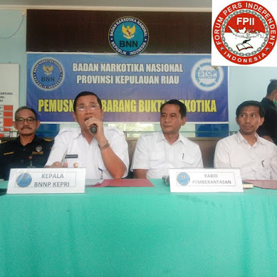 BNNP KEPRI Memusnahkan Ribuan Gram Sabu Dan Ratusan Pil Ekstasi