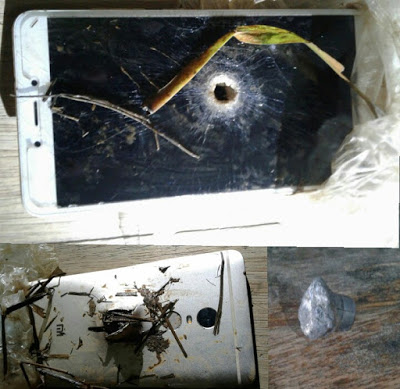 Oknum Polisi Diduga Intimidasi Wartawan Online Dan Tembak HPnya Hingga Bolong