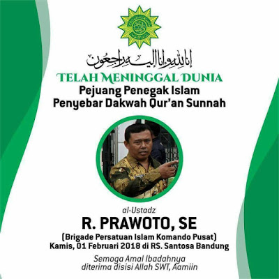 Innalilahi Wainna’ ilaihi’rojiun !!! Ustad Prawoto, Komandan Brigade PP Persis Meninggal Dianiaya