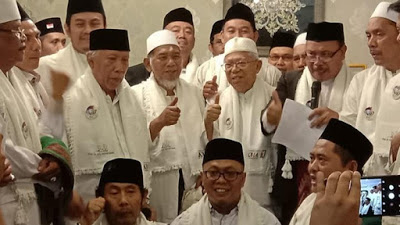 Maruf Amin Tanggapi Hadirnya Prabowo di Haul Mbah Priuk: Bagimu Capresmu, Bagi Kami Capres Kami