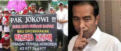 Presiden Jokowi Ogah Komentari Demo Guru Honorer di Istana