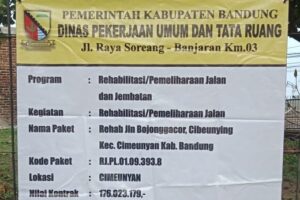 Besaran Anggaran Proyek Pengecoran Jalan Cibeunying Cimenyan